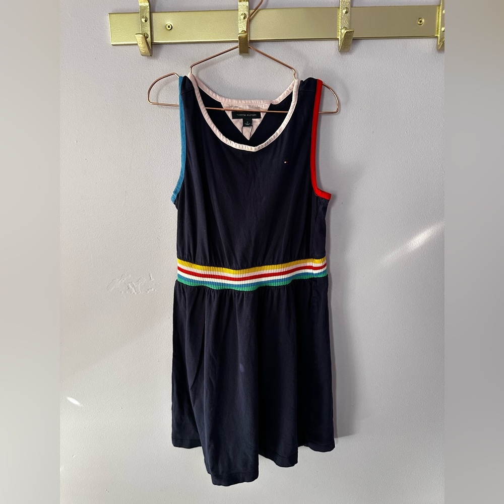 NWOT Tommy Hilfiger Navy Blue Sleeveless Dress Size 12